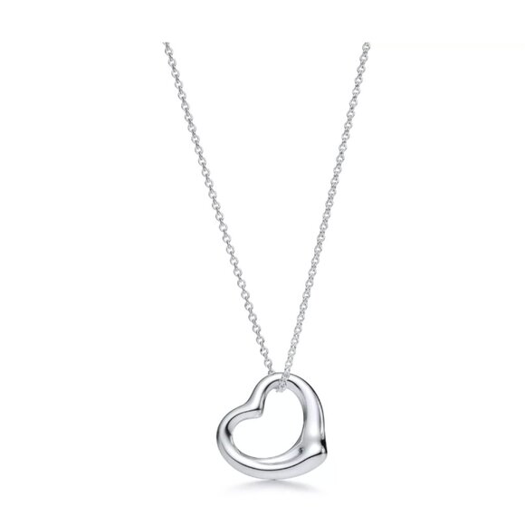 Tiffany and Co. Elsa Peretti Open Heart Pendant Necklace - Picture 4 of 7
